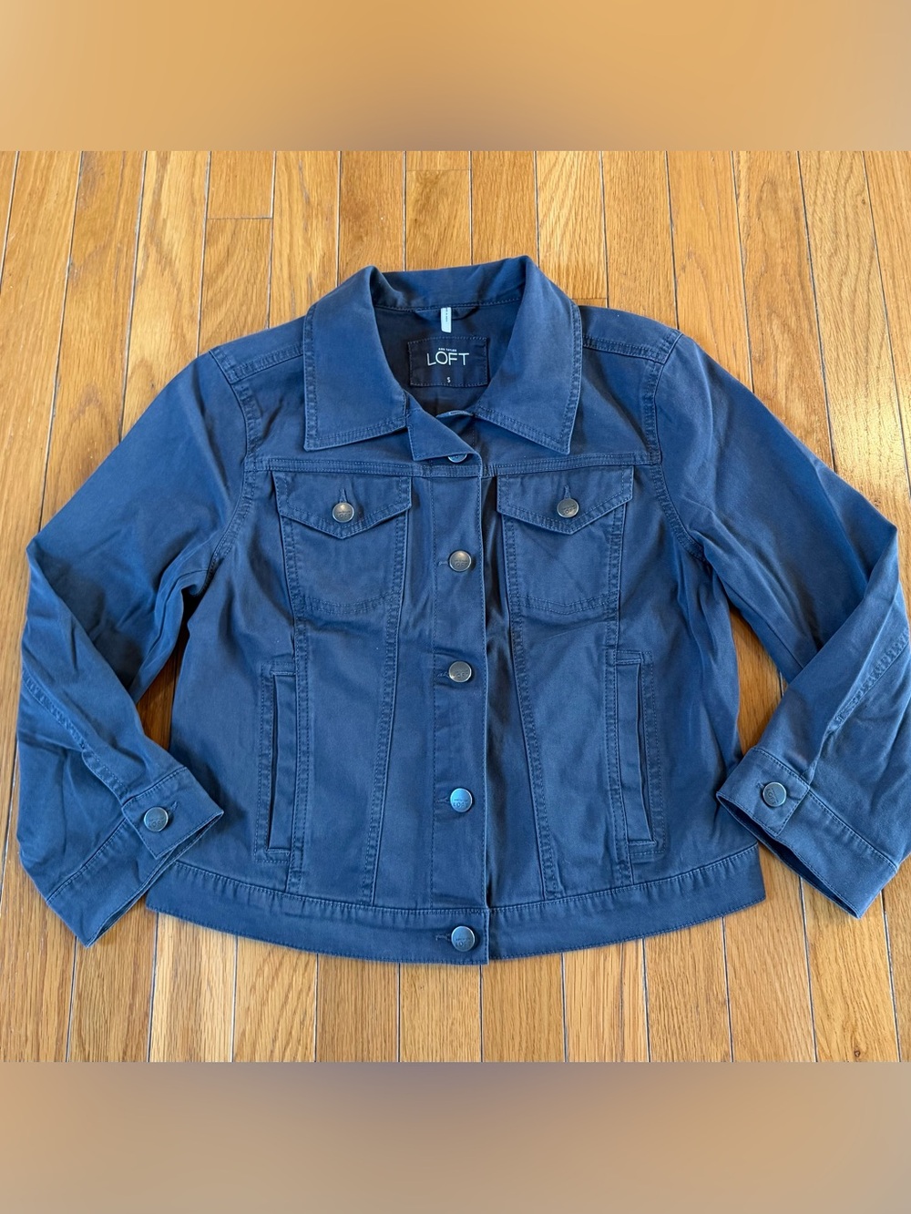 Ann Taylor Loft Size Small Button Down Front Gray Jacket Casual